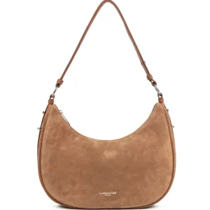 Lancaster Sac besace Zippé L Suède 480-082 Camel