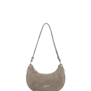 Lancaster Sac besace Zippé S Suède 480-081 Galet Fonce