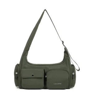 Lancaster Sac besace Zippé Basic Pocket 510-92 Kaki Foncé
