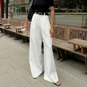 Pantalon Palazzo Taille Haute – Élégance Moderne