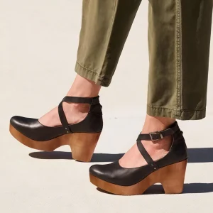 Sandales Plateformes Cuir – Bride Cheville Croisée