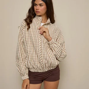 Kalle Shell Jacket in Brown Check