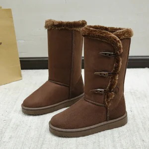 Bottes Suède Fausse Fourrure Brandebourg