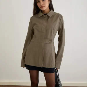 Manteau Riku en PU Mushroom
