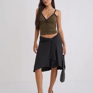 Top Tolani Cami en maille épaisse kaki