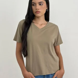 Top Viman en jersey kaki