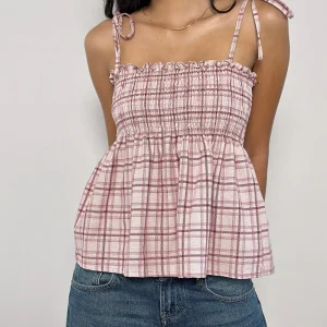 Zerah Top in Basic Tartan Pink